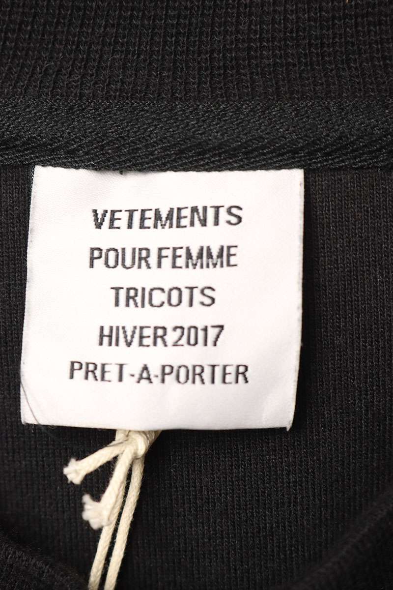 Vetements 16AW TFD Long Sleeve T-Shirt Black Size L