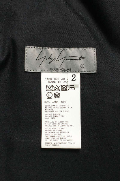 YOHJI YAMAMOTO POUR HOMME Long Pants Black Size 2