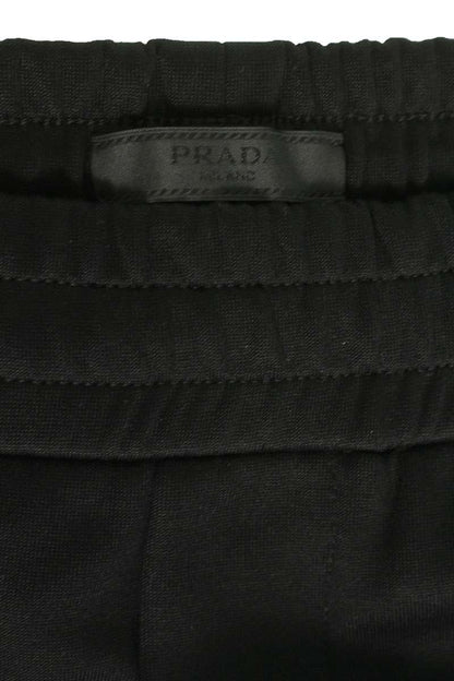 Prada Re-Nylon Cotton Fleece Long Pants Black Size US 30