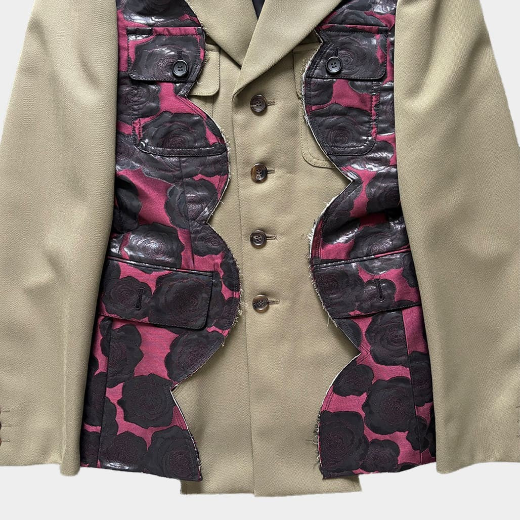 COMME DES GARCONS HOMME PLUS 22SS Hana no Sonzai Tailored Jacket Beige Size M