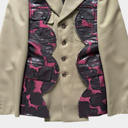 COMME DES GARCONS HOMME PLUS 22SS Hana no Sonzai Tailored Jacket Beige Size M