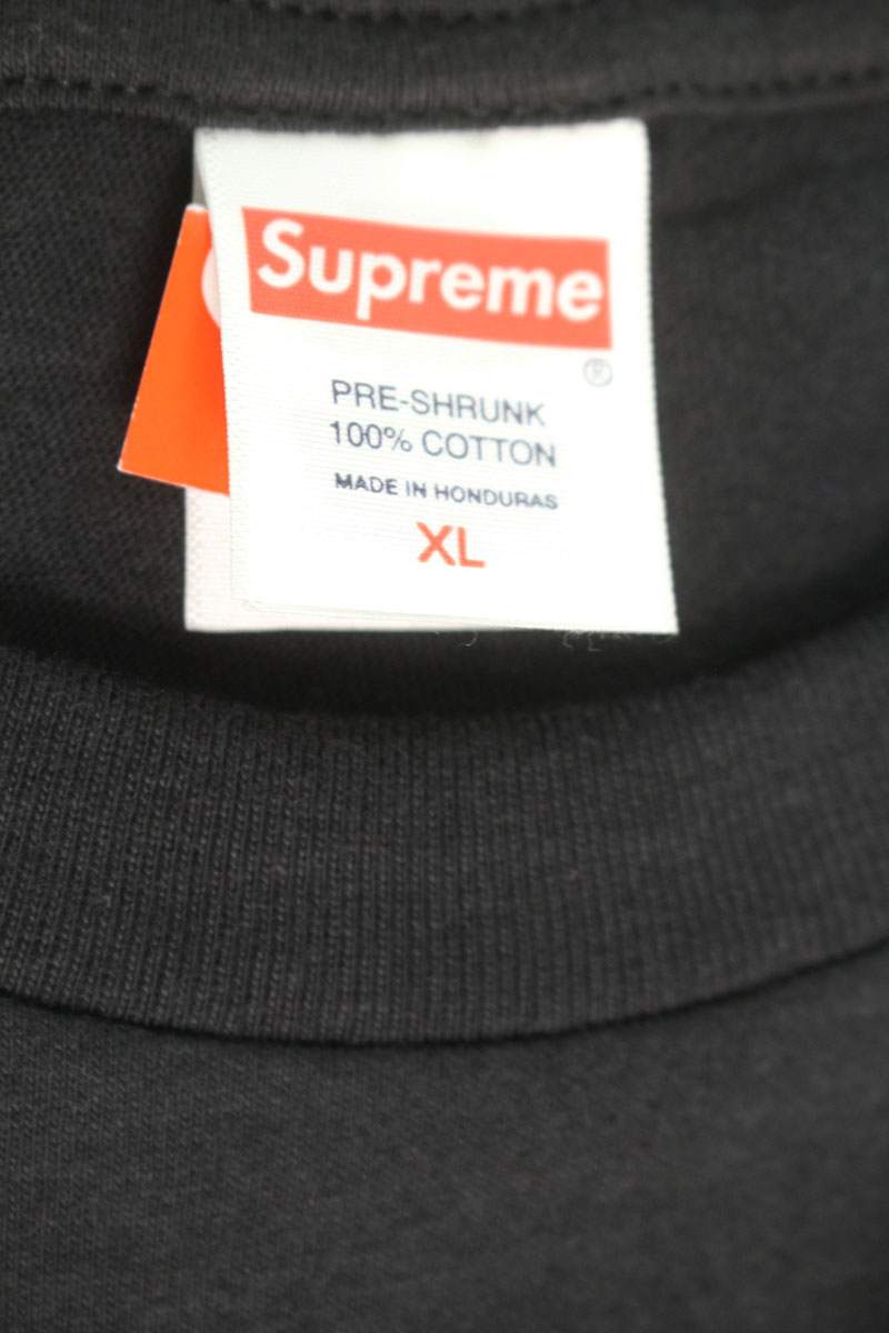 Supreme Skull tee Logo Print T-Shirt Black x White Size XL