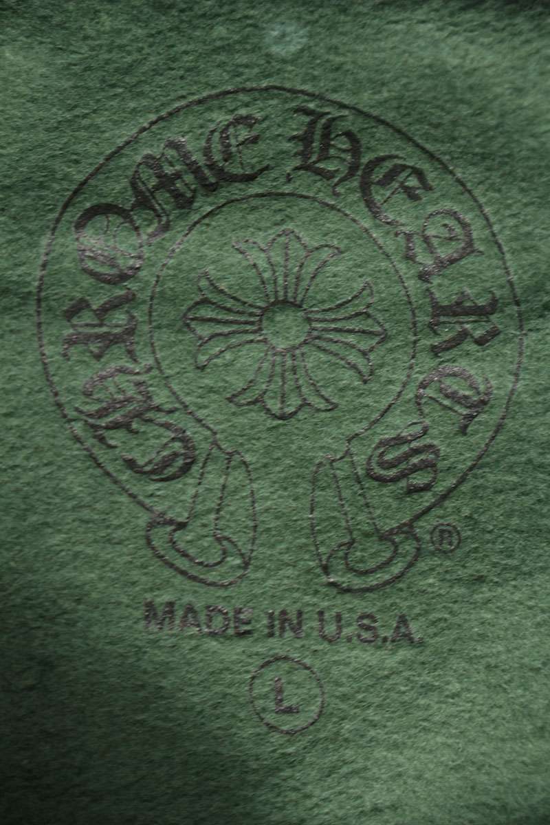 Chrome Hearts SWTSHRT PLV Logo Hoodie Green x Yellow Size L