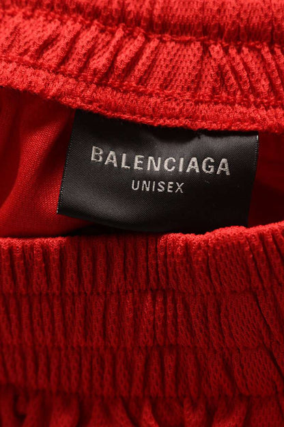Balenciaga Logo Patchwork Pants Red Size XXS