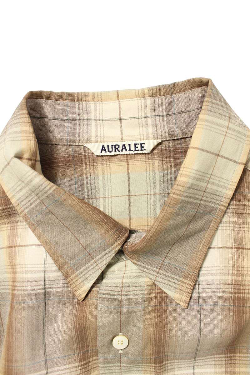 Auralee 25SS Wool Long Sleeve Shirt Beige Size XXL
