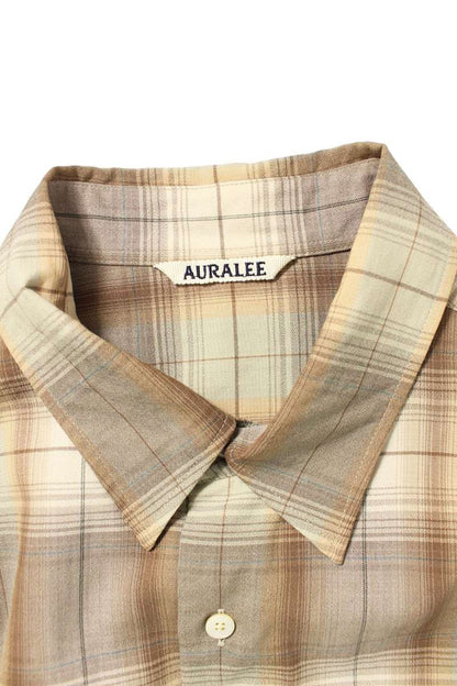 Auralee 25SS Wool Long Sleeve Shirt Beige Size XXL