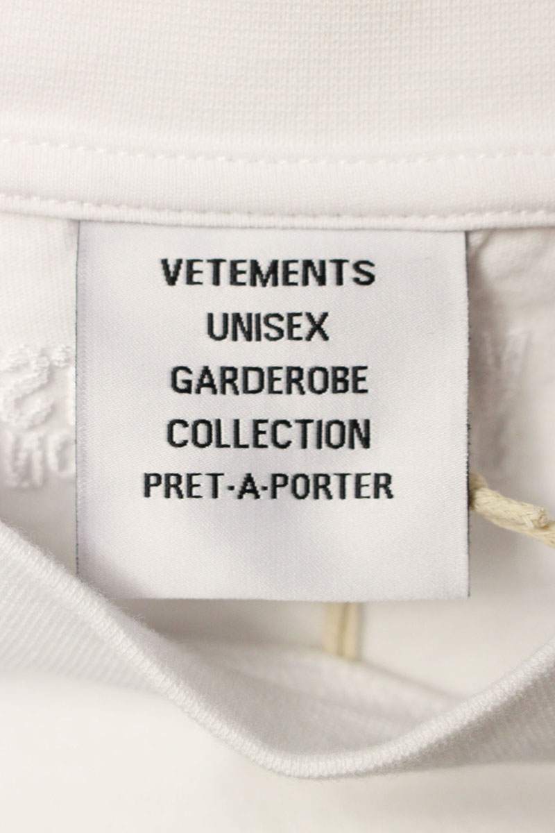 Vetements 25SS VM Long Sleeve T-Shirt White Size XS