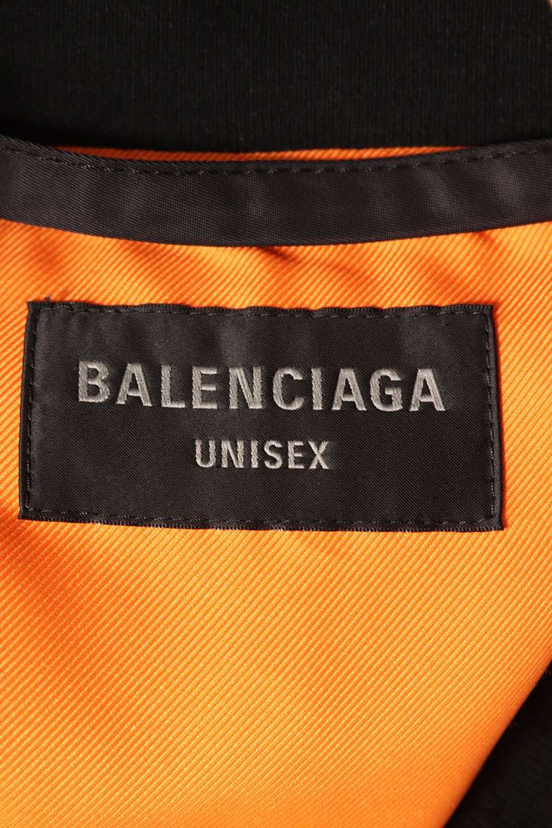 BALENCIAGA Off-Shoulder Bomber Jacket Black Size S