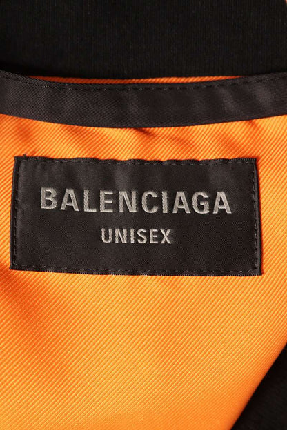BALENCIAGA Off-Shoulder Bomber Jacket Black Size S