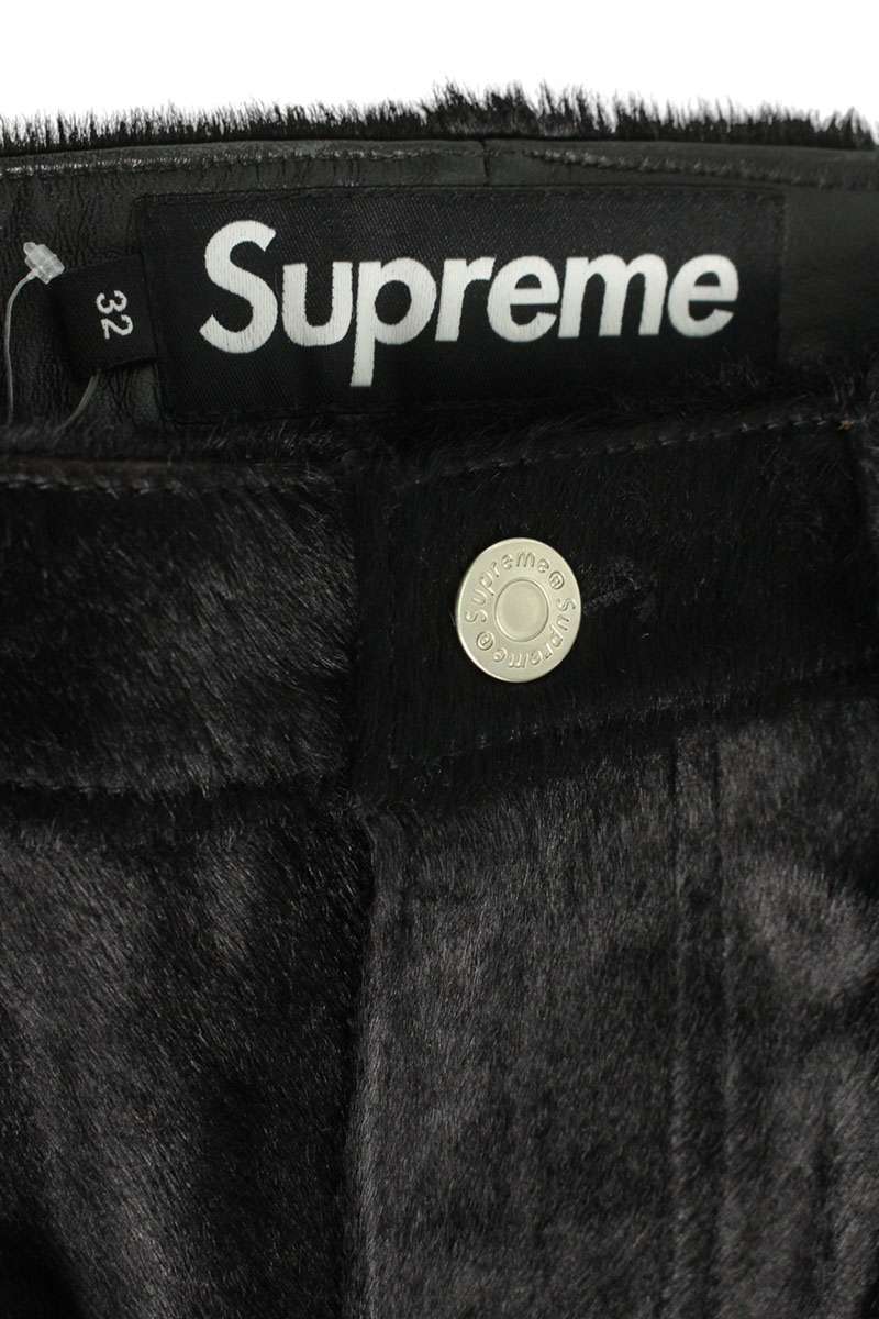 Supreme 25SS Leather Long Pants Black US 32