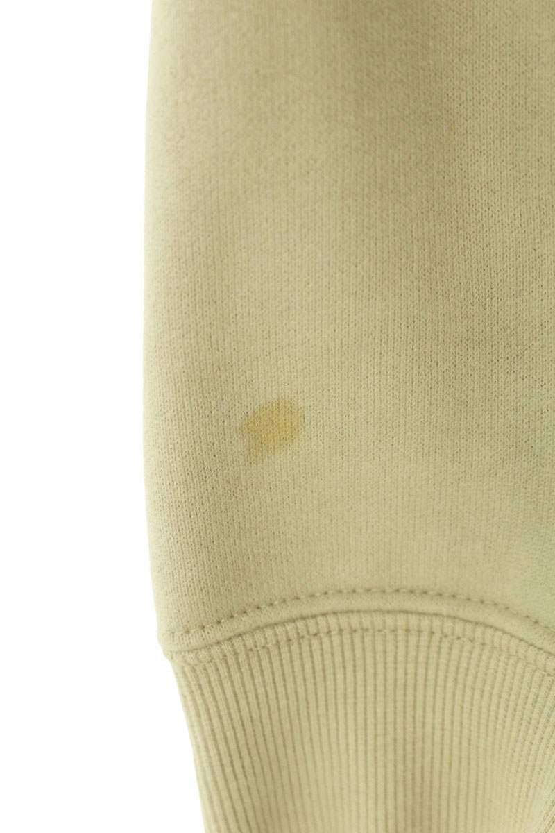 Saint Laurent Paris Logo Print Pullover Hoodie Beige Size S
