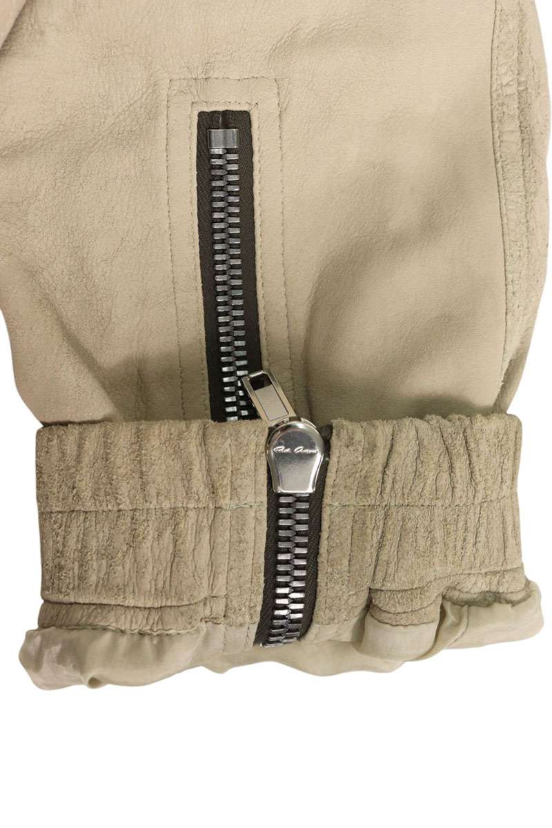 Rick Owens LBA Leather Long Pants Beige Size 48