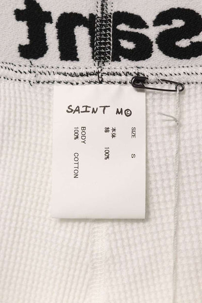 Saint Michael 25SS thermal Long Pants White x Black Size S