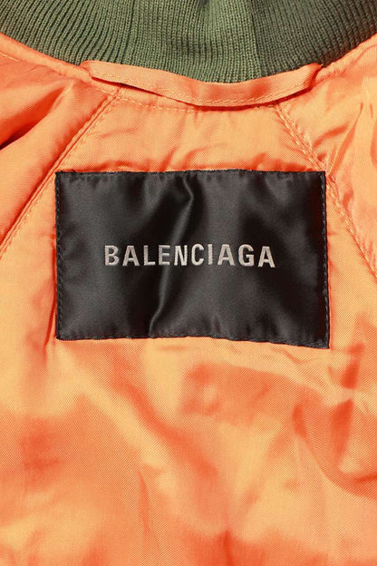 BALENCIAGA Double Sleeve Bomber Jacket Green Size XL