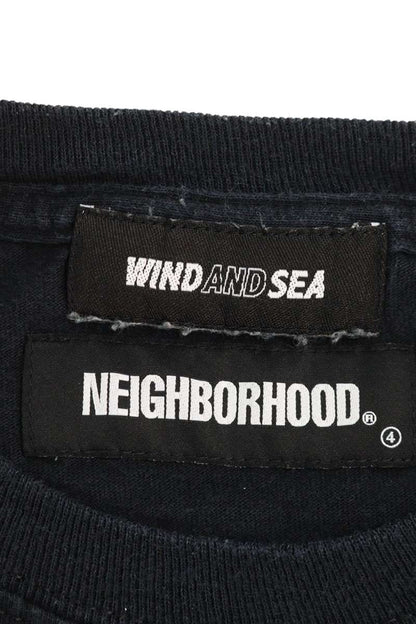 Neighborhood x WIND AND SEA Logo Print Long Sleeve T-Shirt Black Size L