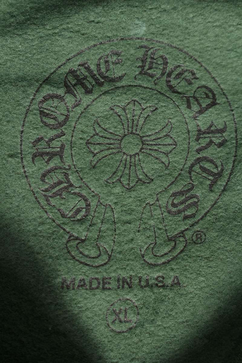 Chrome Hearts SWTSHRT PLV Logo Hoodie Green x Yellow Size XL