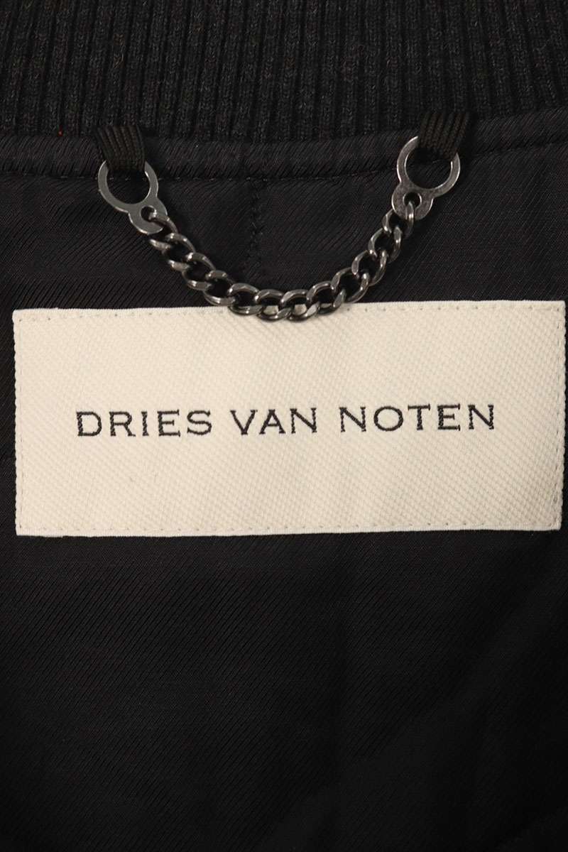 Dries Van Noten Vanny Wool Gabardine Bomber Jacket Gray Size 52