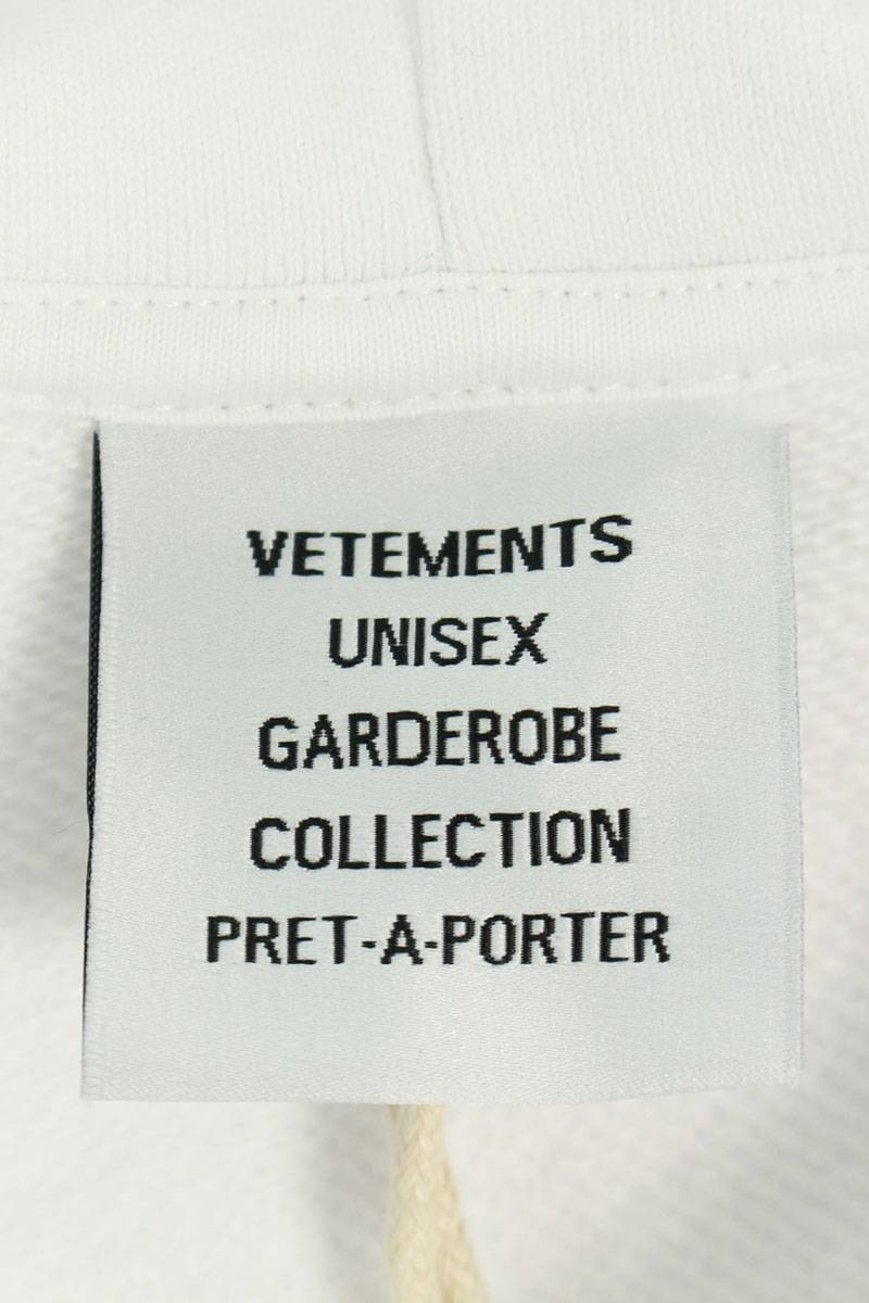 Vetements 23AW WHITE logo embroidery Hoodie White Size M
