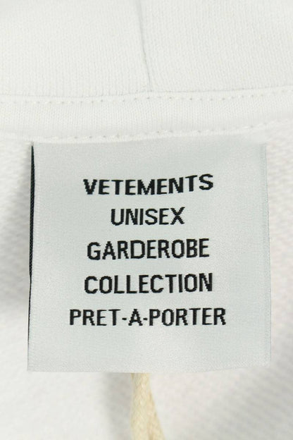 Vetements 23AW WHITE logo embroidery Hoodie White Size M