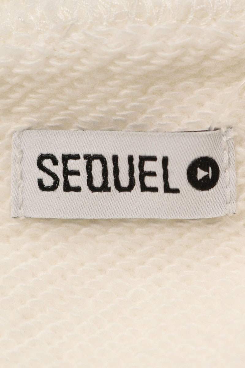SEQUEL 24AW white Print Pullover Hoodie White Size XL