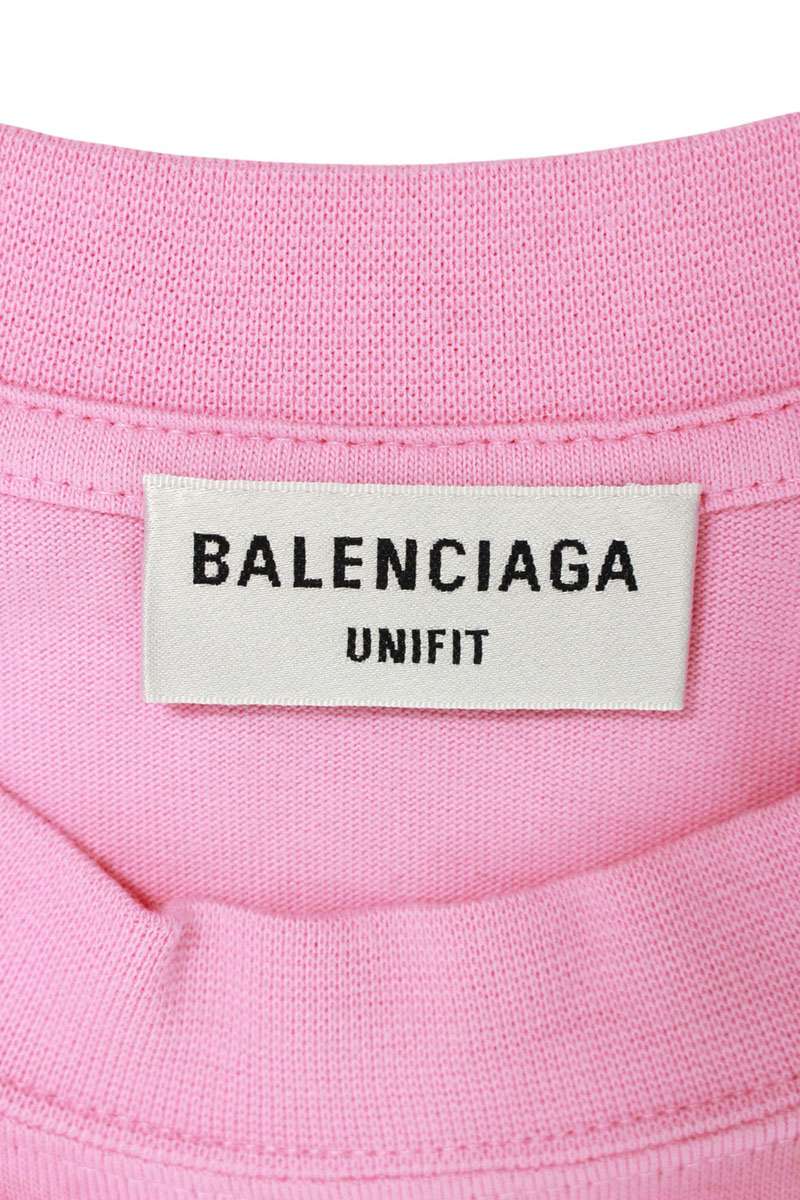 Balenciaga BEBE Rhinestone Oversized T-Shirt Pink Size S