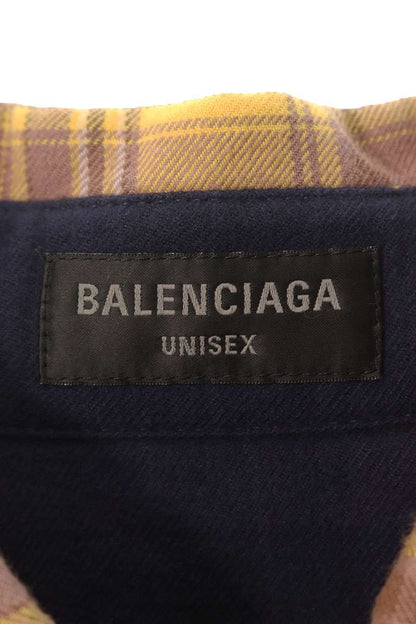 Balenciaga Long Sleeve Shirt Yellow x Blue Size L