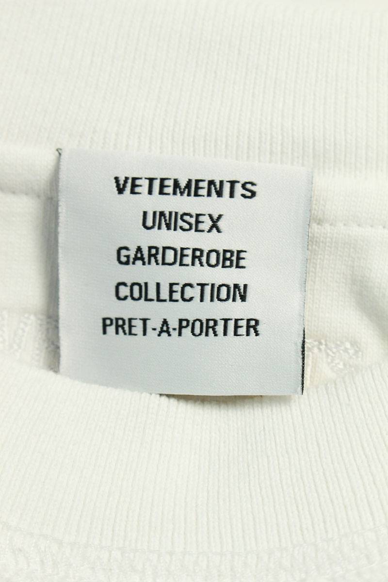 Vetements 23AW WHITE Logo Long Sleeve T-Shirt White Size S