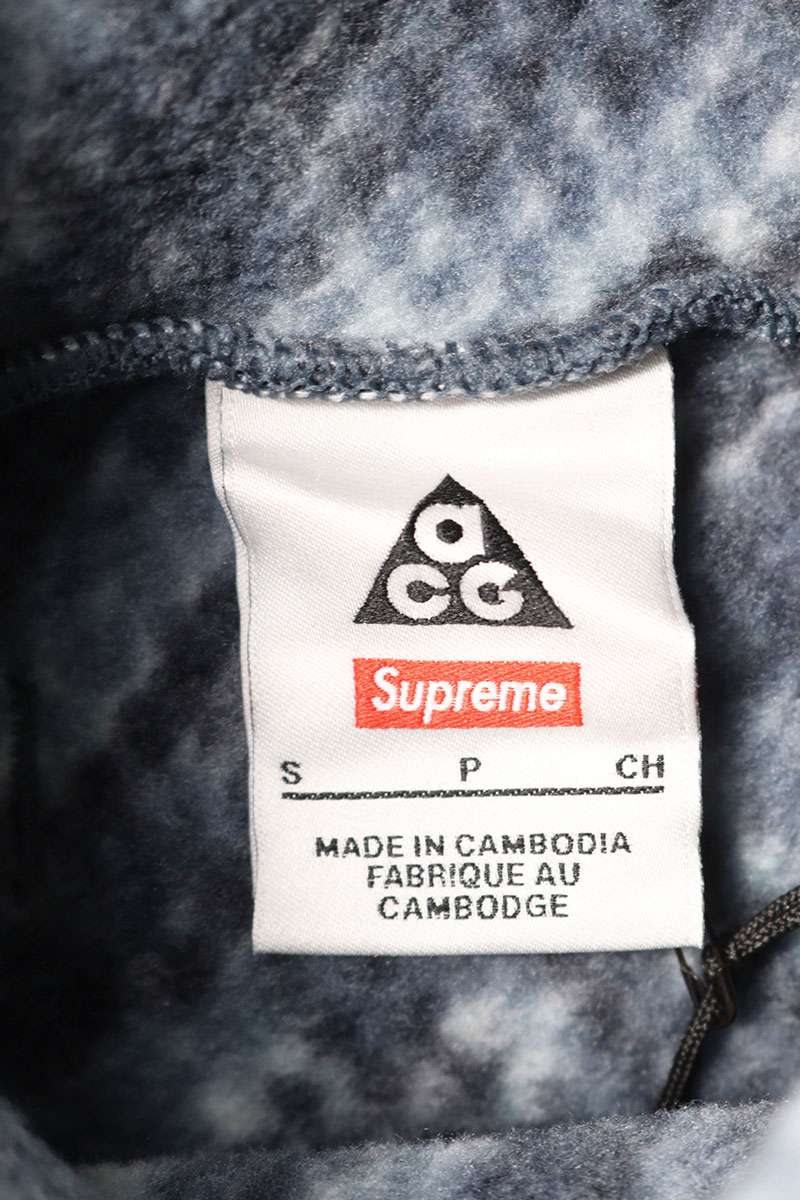 Supreme x Nike 22AW ACG Fleece Pullover Blouson Blue Size S