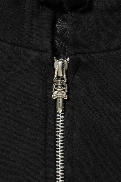 Chrome Hearts SWTSHRT HD ZIP Logo Print Up Hoodie Size XXL