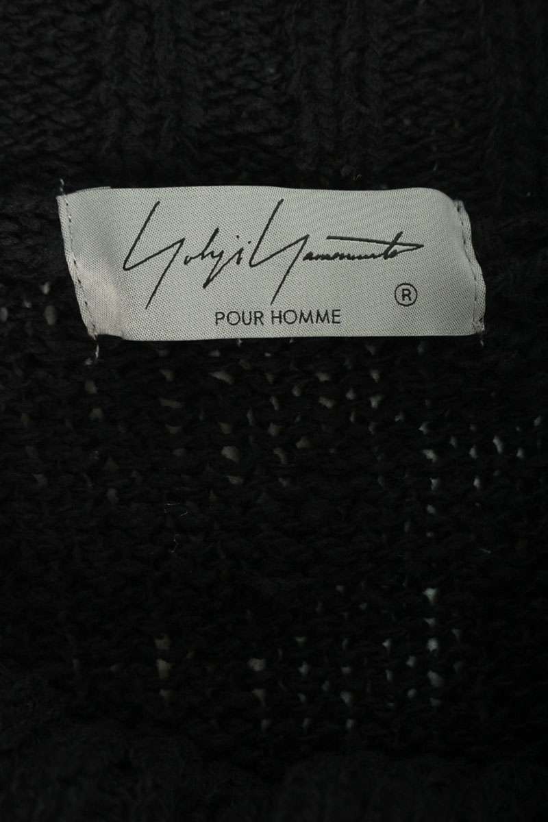 YOHJI YAMAMOTO POUR HOMME 25AW High Neck Cardigan Black Size L