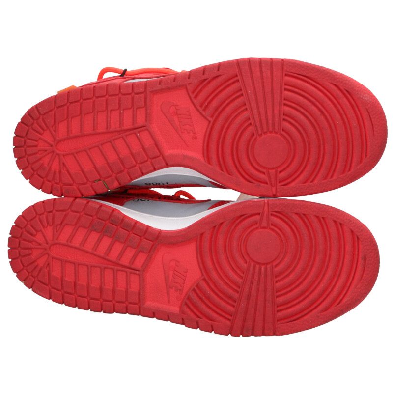 NIKE OFF-WHITE Sneakers Red x Gray Size 24cm