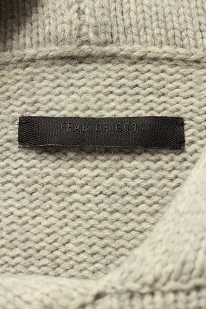 Vintage Fear of God Tops - FEAR OF GOD Knit Hoodie Gray Size L - Authentic Archive