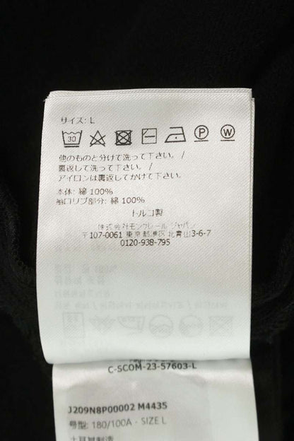 Rick Owens 24AW M4435 Logo Patch Long Sleeve T-Shirt Black Size L