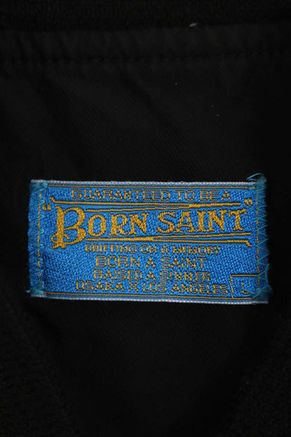 Saint Michael SATIN Blouson Black x Gray Size L