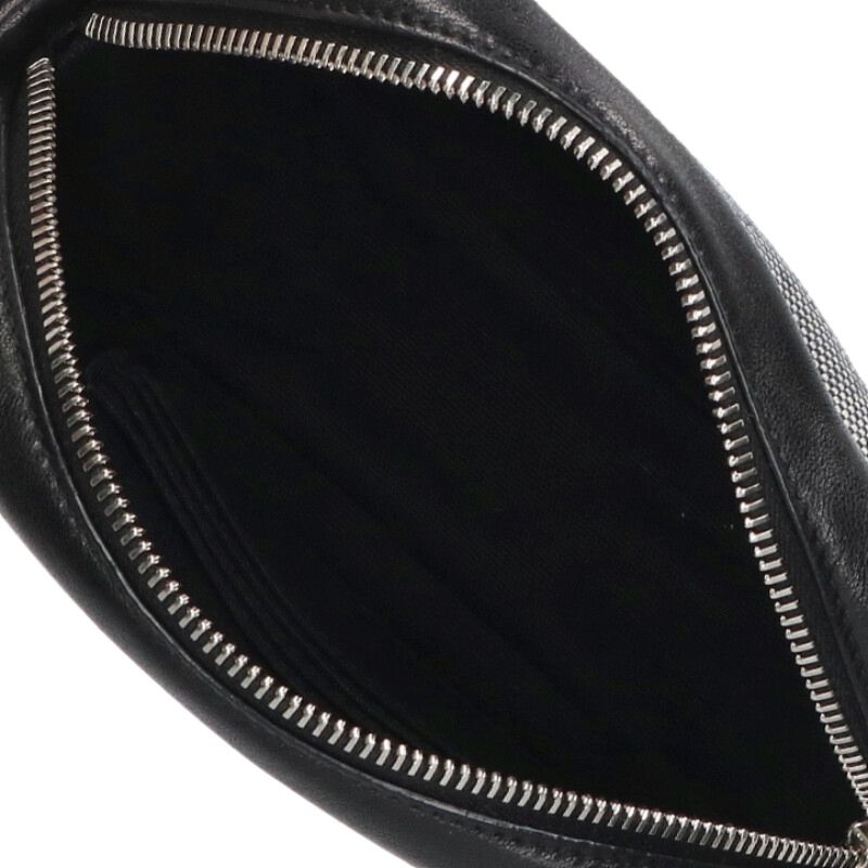 Saint Laurent Paris x Canvas Leather shoulder bag Grey x Black One Size