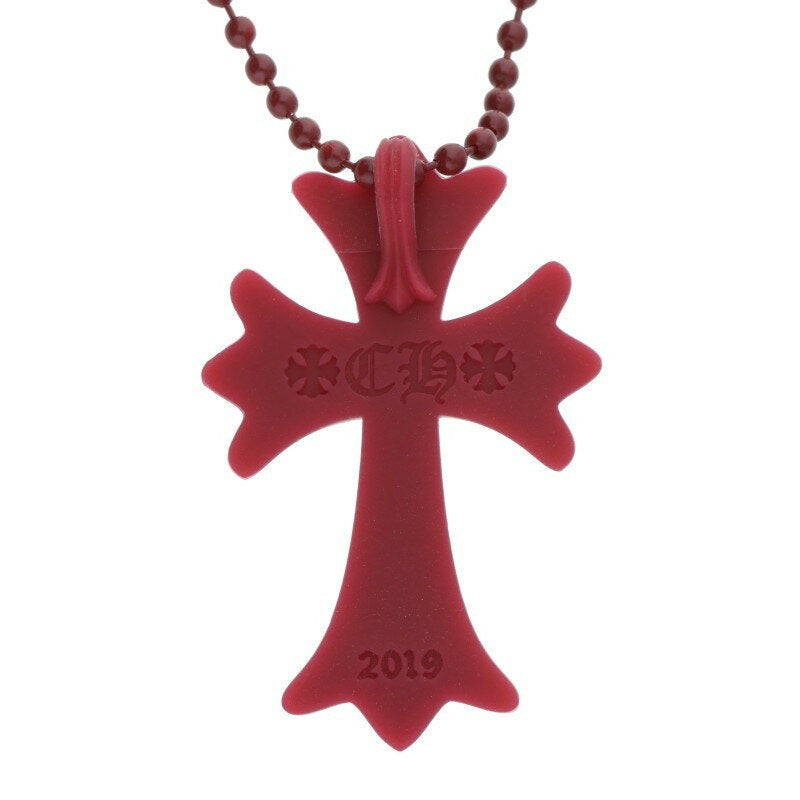 Chrome Hearts CH Cross Rubber Necklace Red Size ONE SIZE