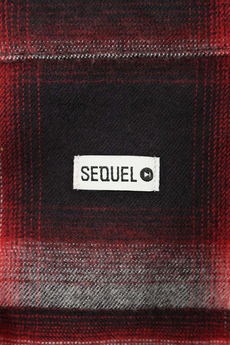 SEQUEL 23AW Long Sleeve Shirt Red x White Size S