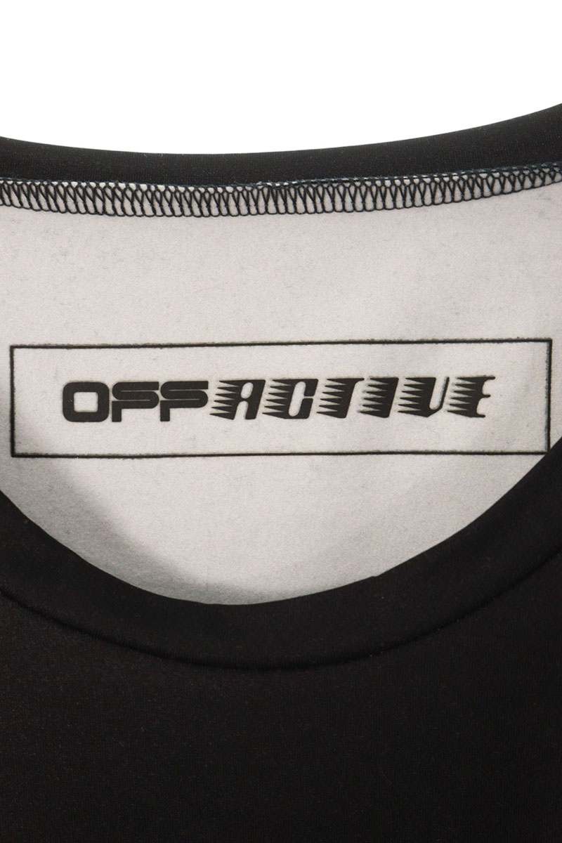 Off-White Logo Print Long Sleeve T-Shirt Black Size XS