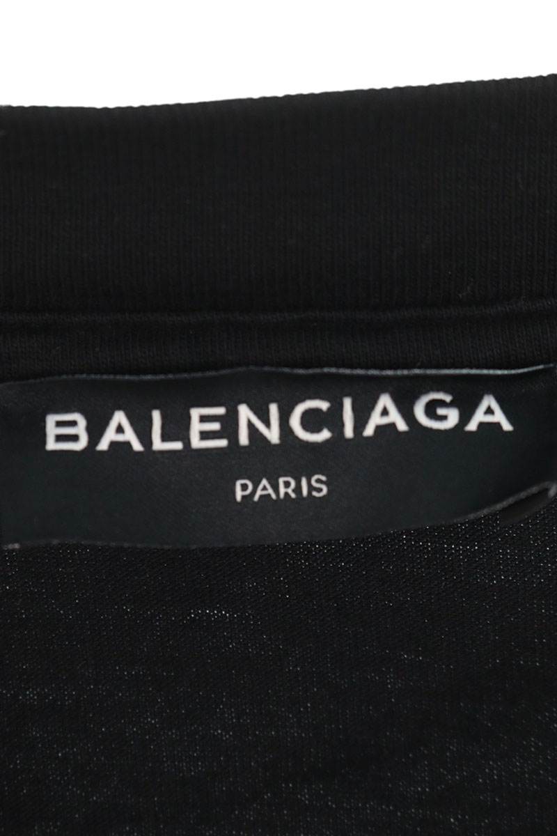 Balenciaga Logo Print T-Shirt Black Size XS