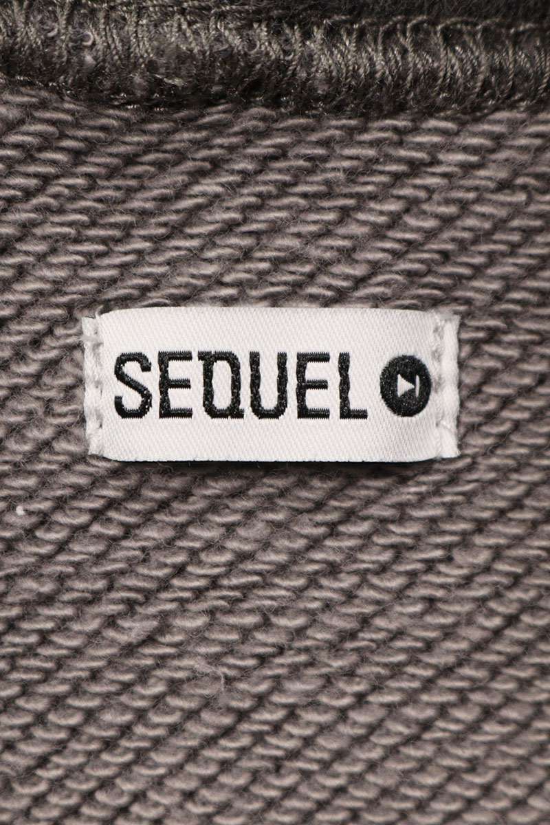 SEQUEL 23AW Logo Print Pullover Hoodie Gray x Pink Size XL
