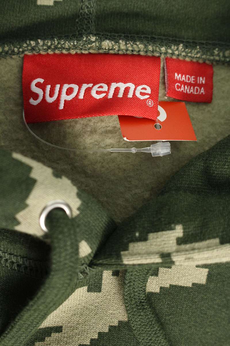 Supreme 21AW Box Logo Hooded Sweatshirt Green x White Size L