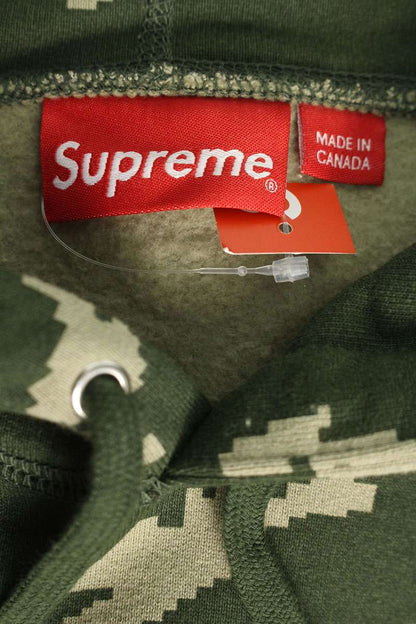 Supreme 21AW Box Logo Hooded Sweatshirt Green x White Size L