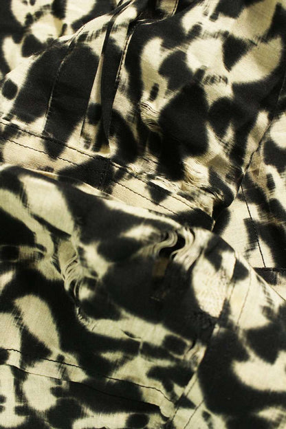 Saint Laurent Paris All-Over Print Silk Long Sleeve Shirt Size XS