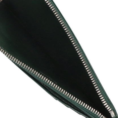 Balenciaga Logo Leather Card Case Green