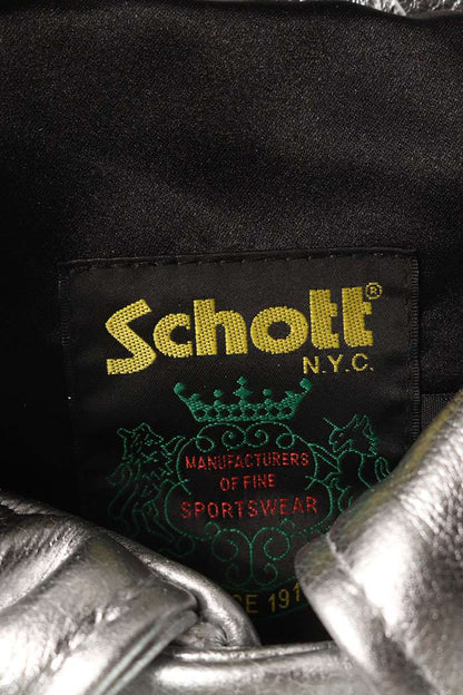 Supreme x Schott 25SS Schott Leather Clip Jacket Silver Size M