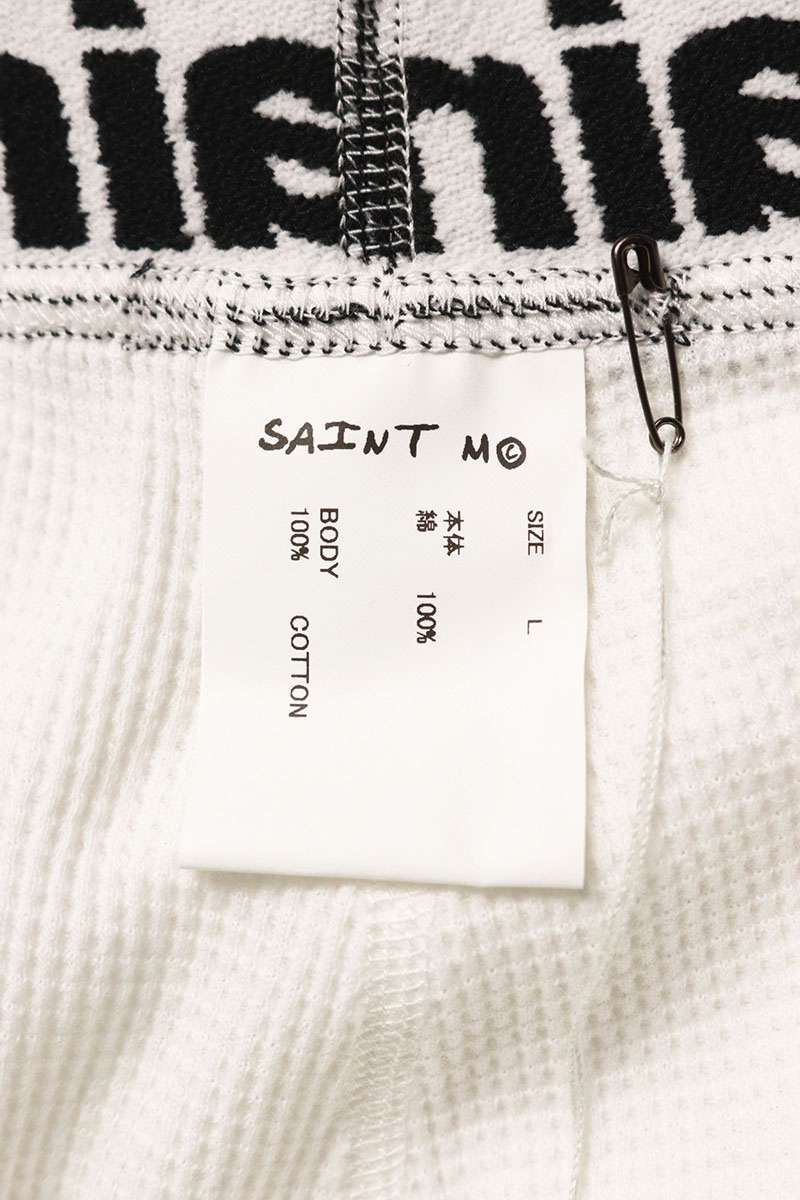 Saint Michael 25SS thermal Long Pants White x Black Size L