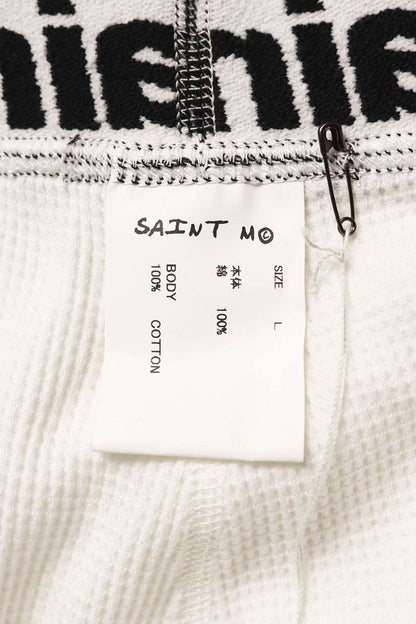 Saint Michael 25SS thermal Long Pants White x Black Size L