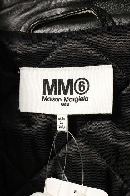 AW S 22AW Leather Wool Blouson Black Size M