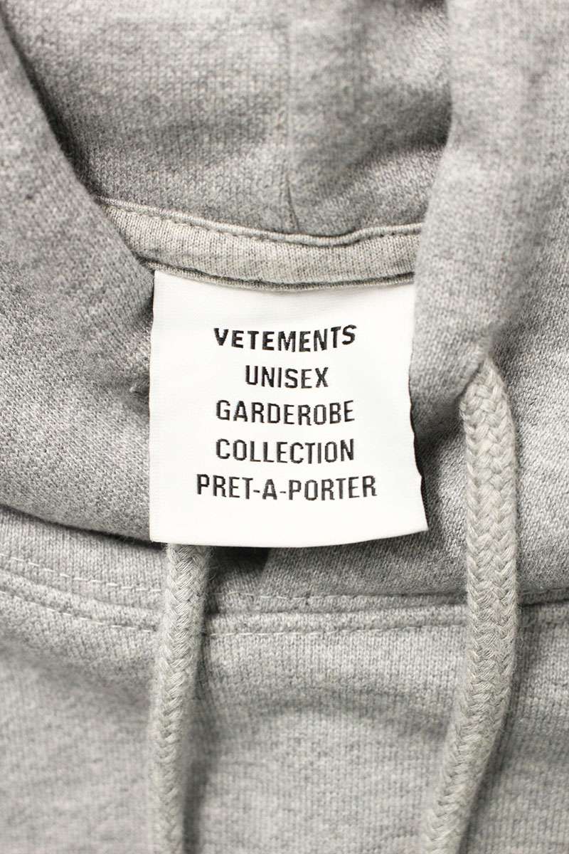 Vetements 25AW Goth Oversized Hoodie Gray Size M