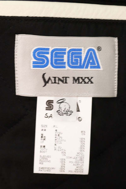 Saint Michael 25AW Leather Jacket Blue x White Size XL